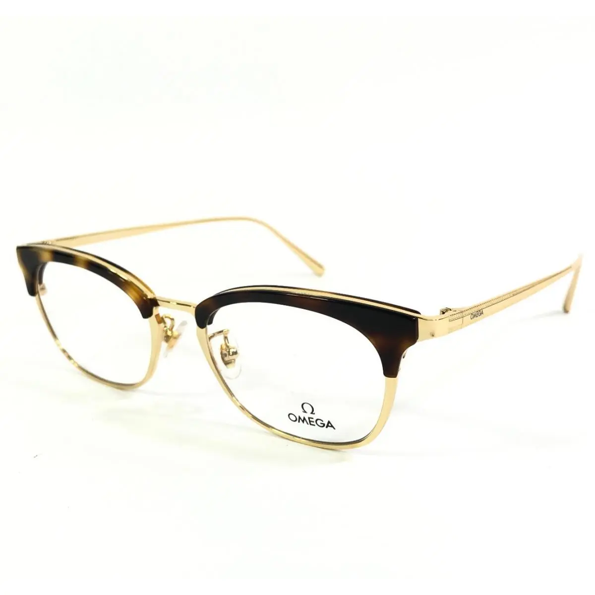 Eyeglasses Frames OM5009-H 052 Tortoise Gold Cat Eye Full Rim 49-18-140 by Omega