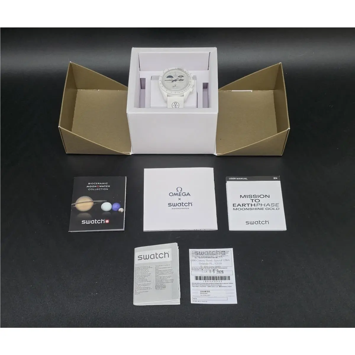 Omega Swatch Mission TO Earthphase Moonshine Gold Collection
