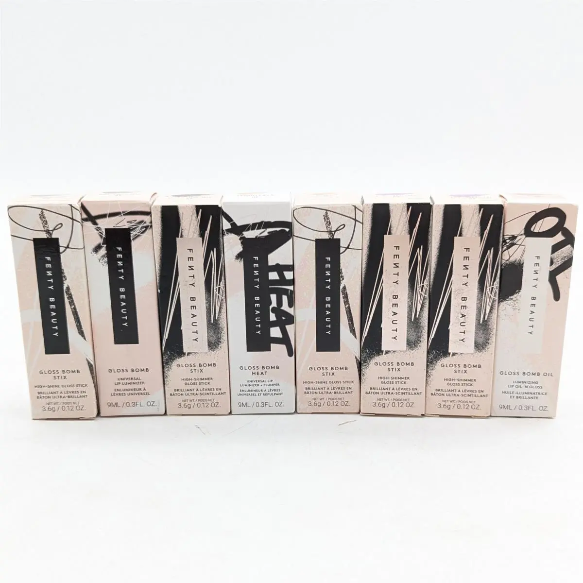 Fenty Beauty Gloss Bomb Oil Heat Stix Lip Gloss in Assorted Shades Lot of 8