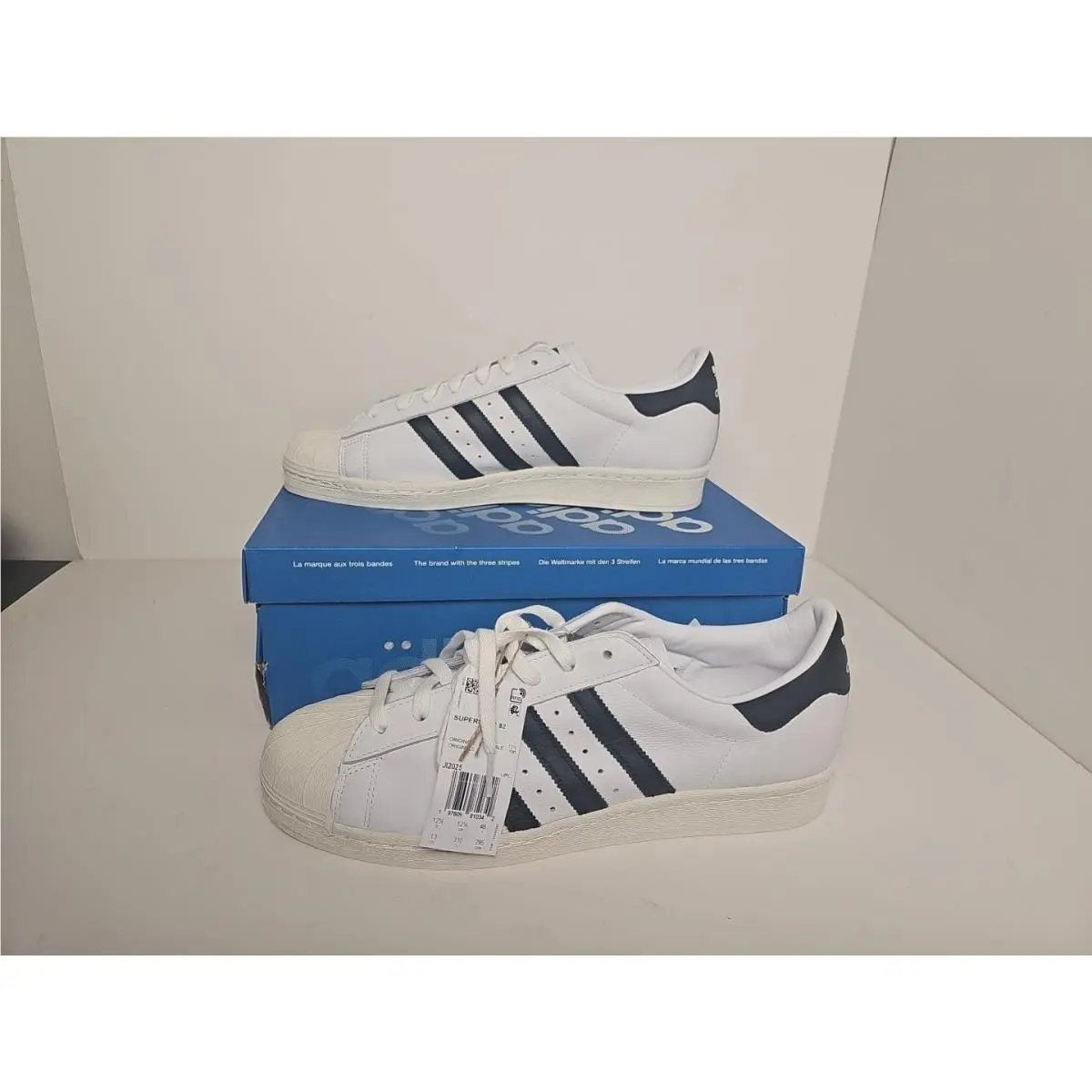 Size 13 -  Superstar 82 Off White Black by Adidas