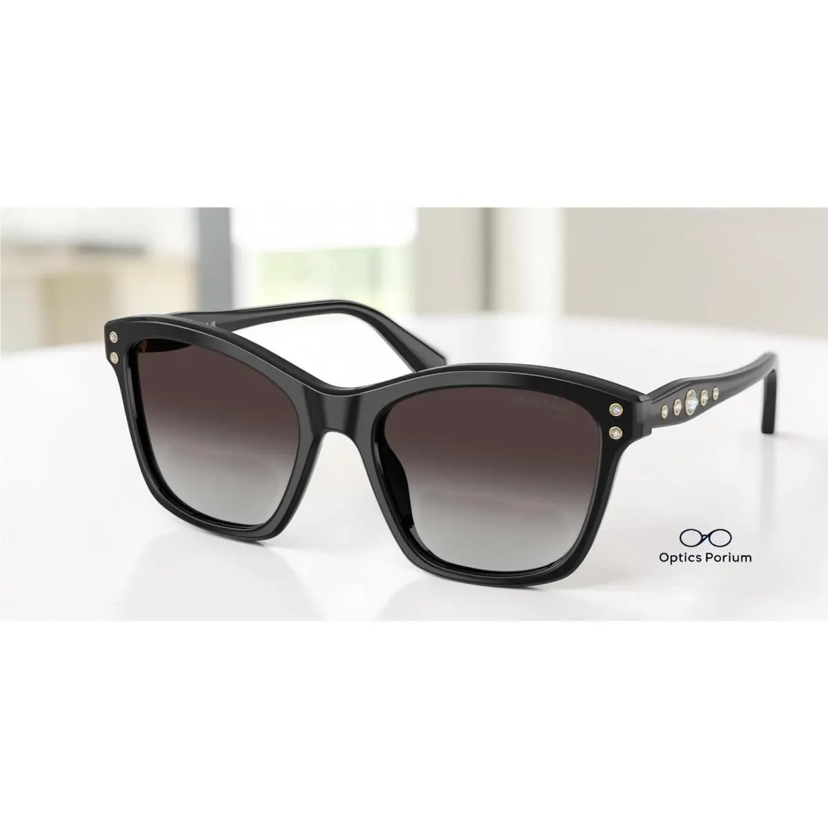 Swarovski SK6063 10018G Black Gradient Grey 54 mm Women`s Sunglasses
