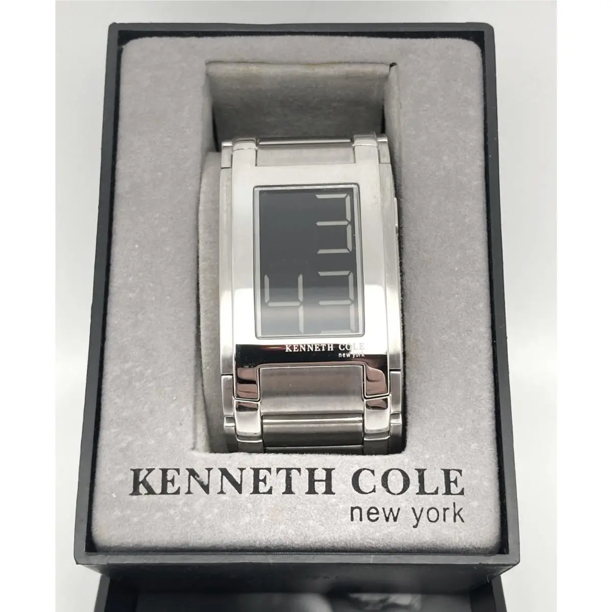 Kenneth New York Cole York KC3576 Digital Stainless Steel Watch Nos Full Set by Kenneth Cole