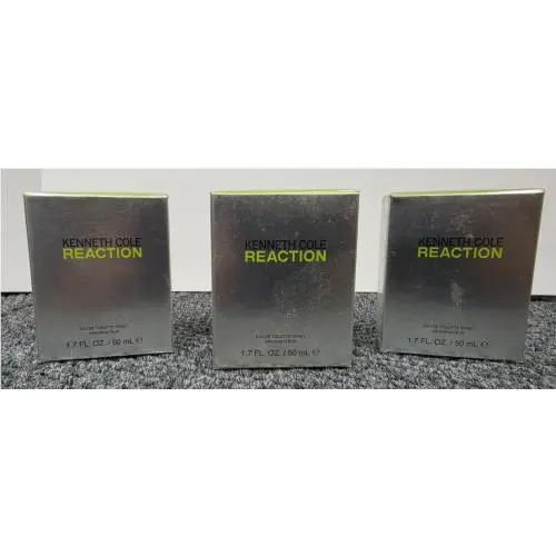 3 X 1.7 Fl Oz  -reaction- Eau de Toilette Spray Cologne For Men by Kenneth Cole