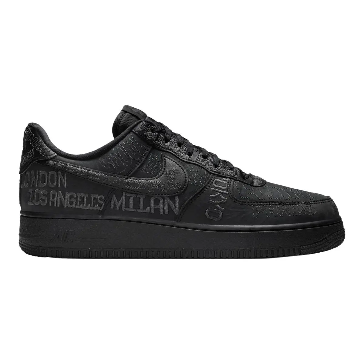 Nike Air Force 1 `07 LV8 Colorblock Shoe Men 8-14 Black Black II1549-001