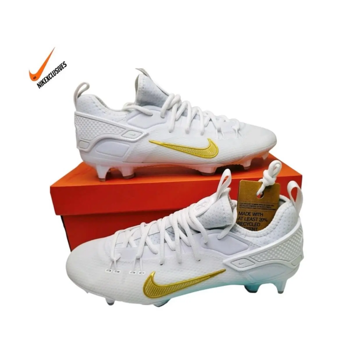 Nike shoes - Nike Huarache 9 Elite Low - FD0089-100 - White/White/Metallic Vivid Gold -100 8