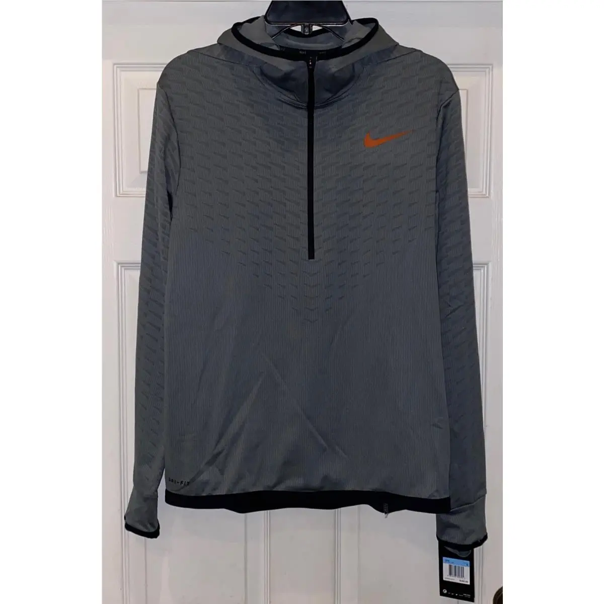 Nike clothing - NIKE Dry Mid Layer Half Zip L/S Training Top - 860941 - Gray 7