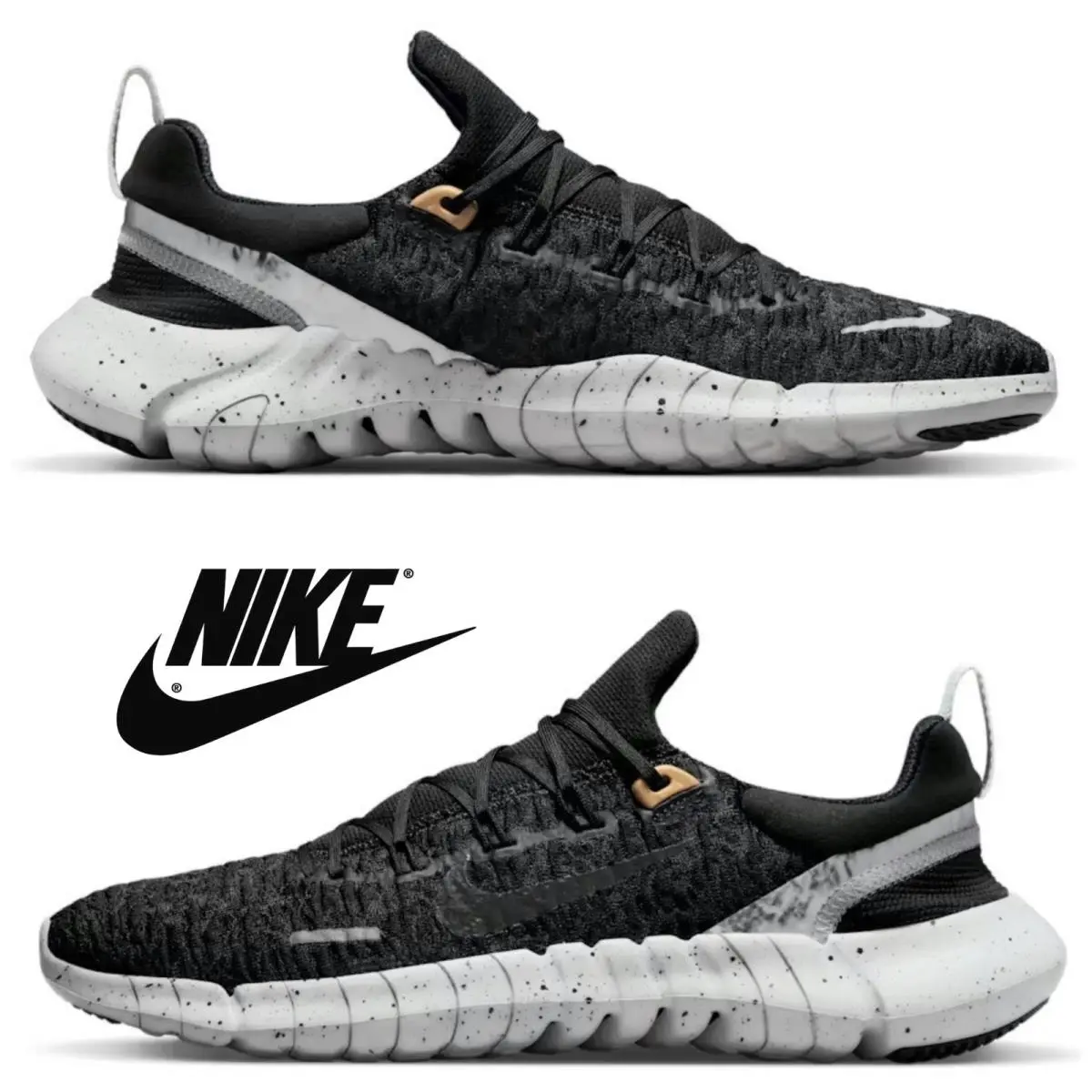 Nike shoes - Nike Free Run 5.0 - Free Run - Black, Manufacturer: Black/Dark Smoke Grey/Black 23