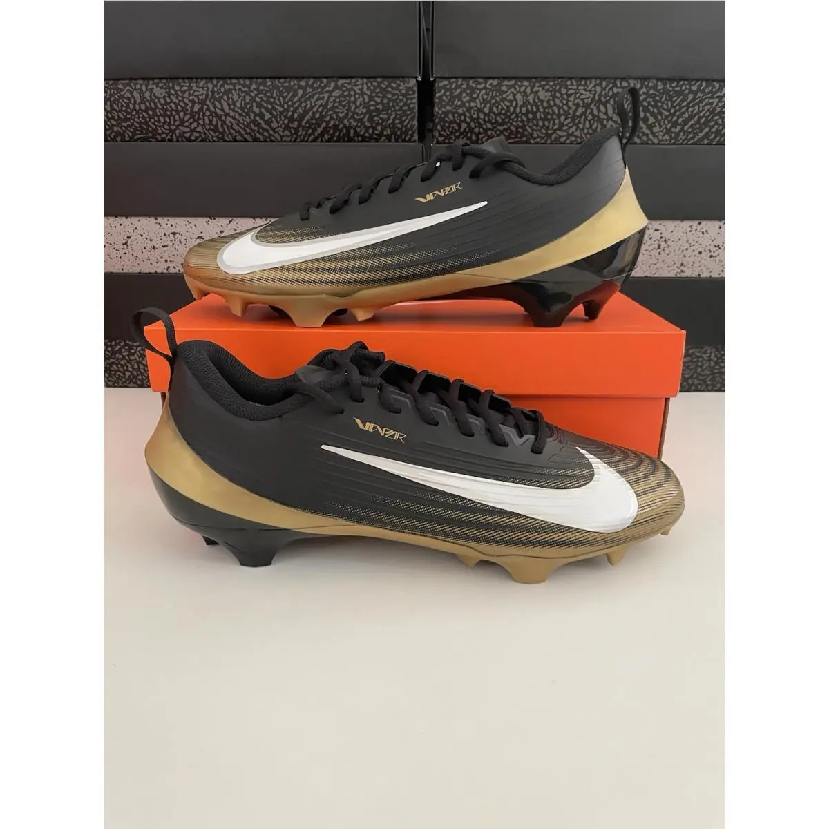 Vapor Speed 3 “black Metallic Gold” FB3303-003 Men’s Size 9.5-12 Cleats by Nike