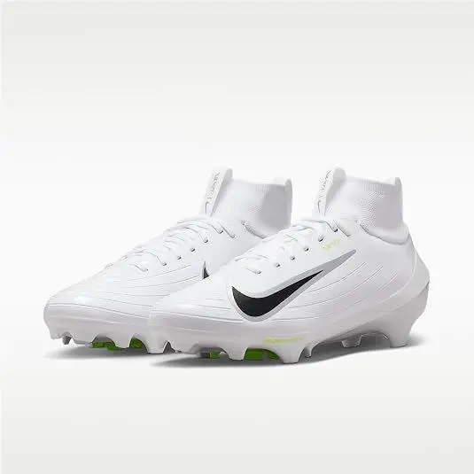Zoom Air Vapor Pro 1 Football Cleats WHITE/METALLIC SILVER-VOLT ICE by Nike