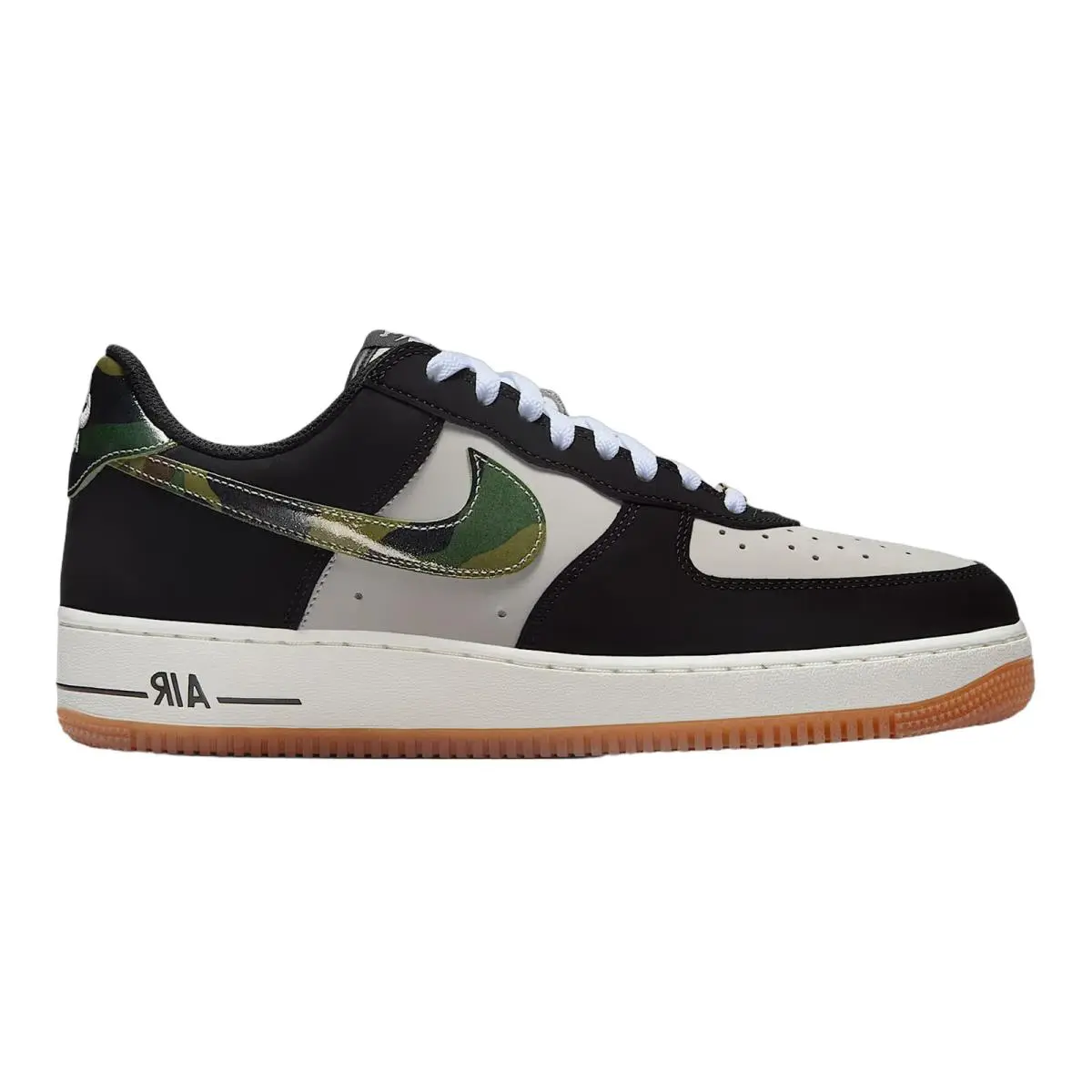 Nike Air Force 1 Low Camo Swoosh Gym Shoe Men 8-14 White Gum Summit HQ1967-100