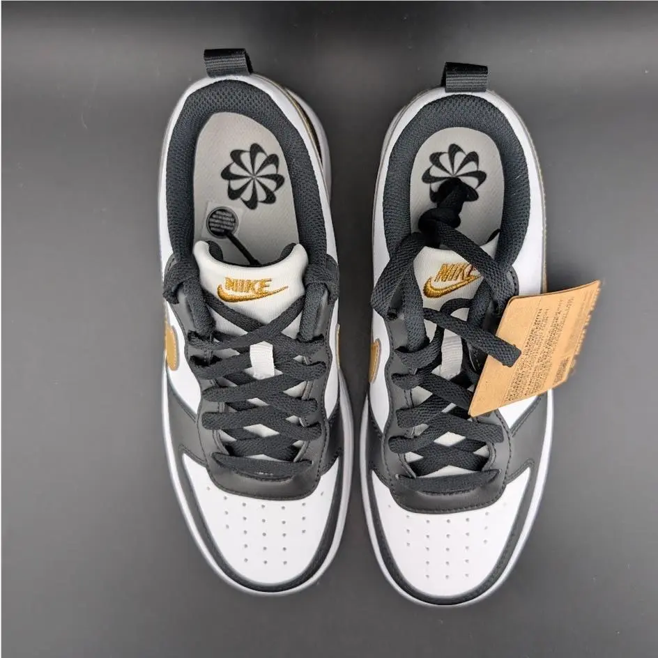 Nike shoes - Nike Court Borough Low Recraft - DV5456-008 - Black White Gold 9