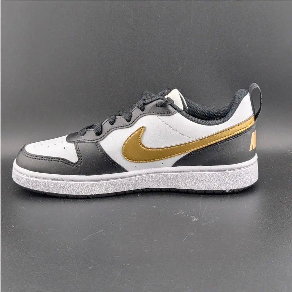 Nike shoes - Nike Court Borough Low Recraft - DV5456-008 - Black White Gold 4