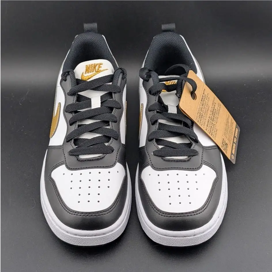 Nike shoes - Nike Court Borough Low Recraft - DV5456-008 - Black White Gold 19