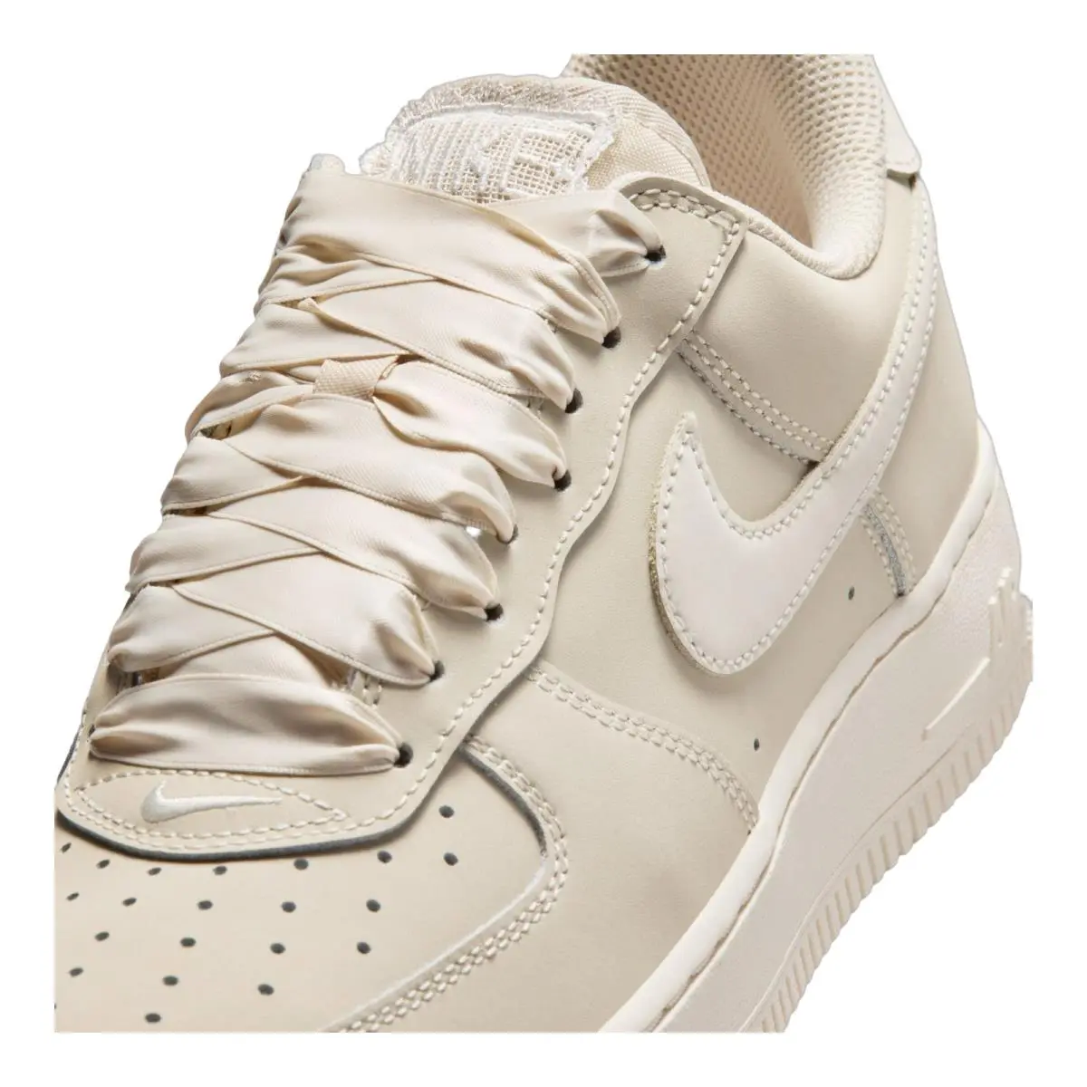 Nike shoes - NIKE Air Force 1 `07 - IR0871-100 - (Retro Premium/Suede/Satin Laces) Oatmeal/Pale Ivory/Oatmeal 14