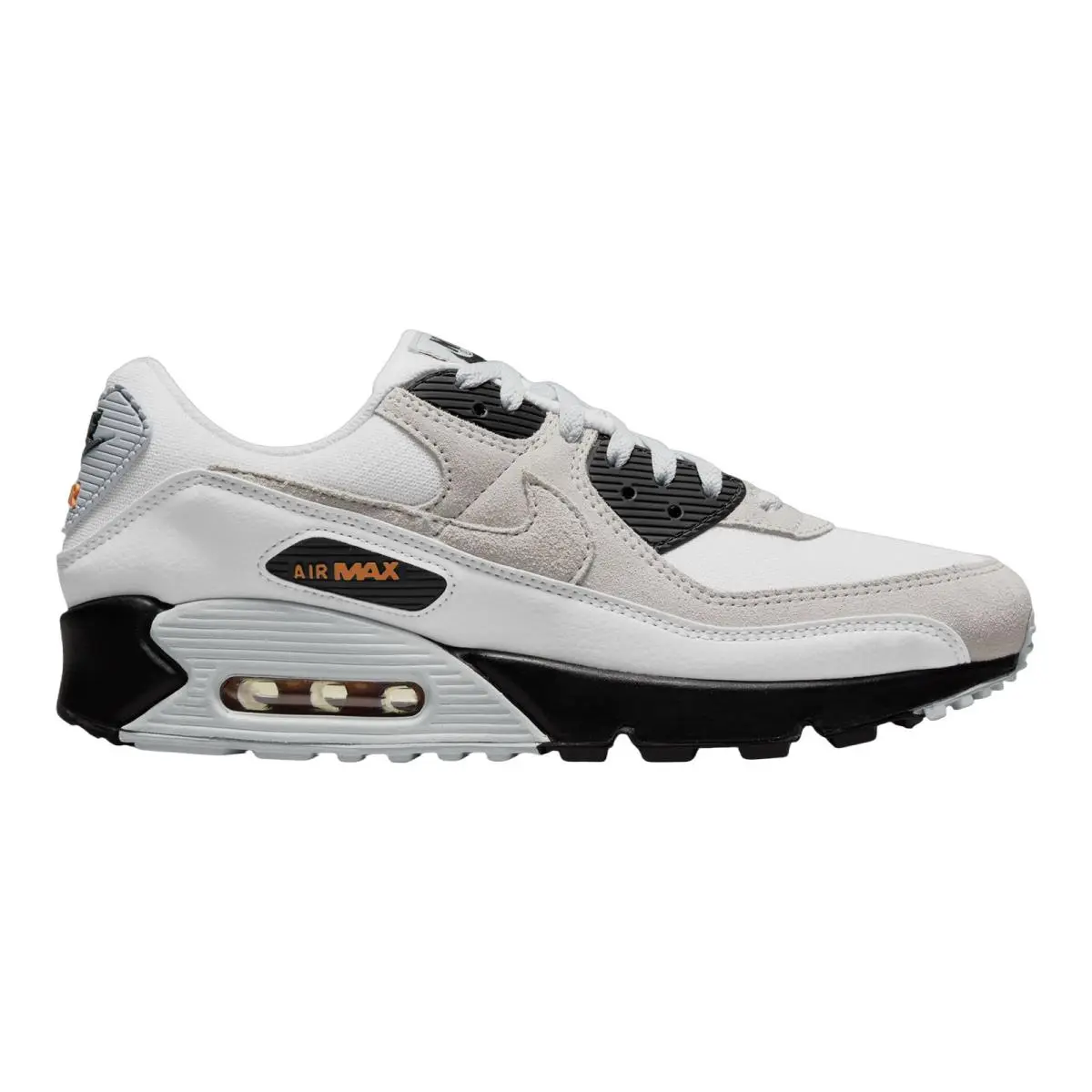 Nike Air Max 90 White Black Hot Curry Cross Training Shoe Men 8-14 White DM0029