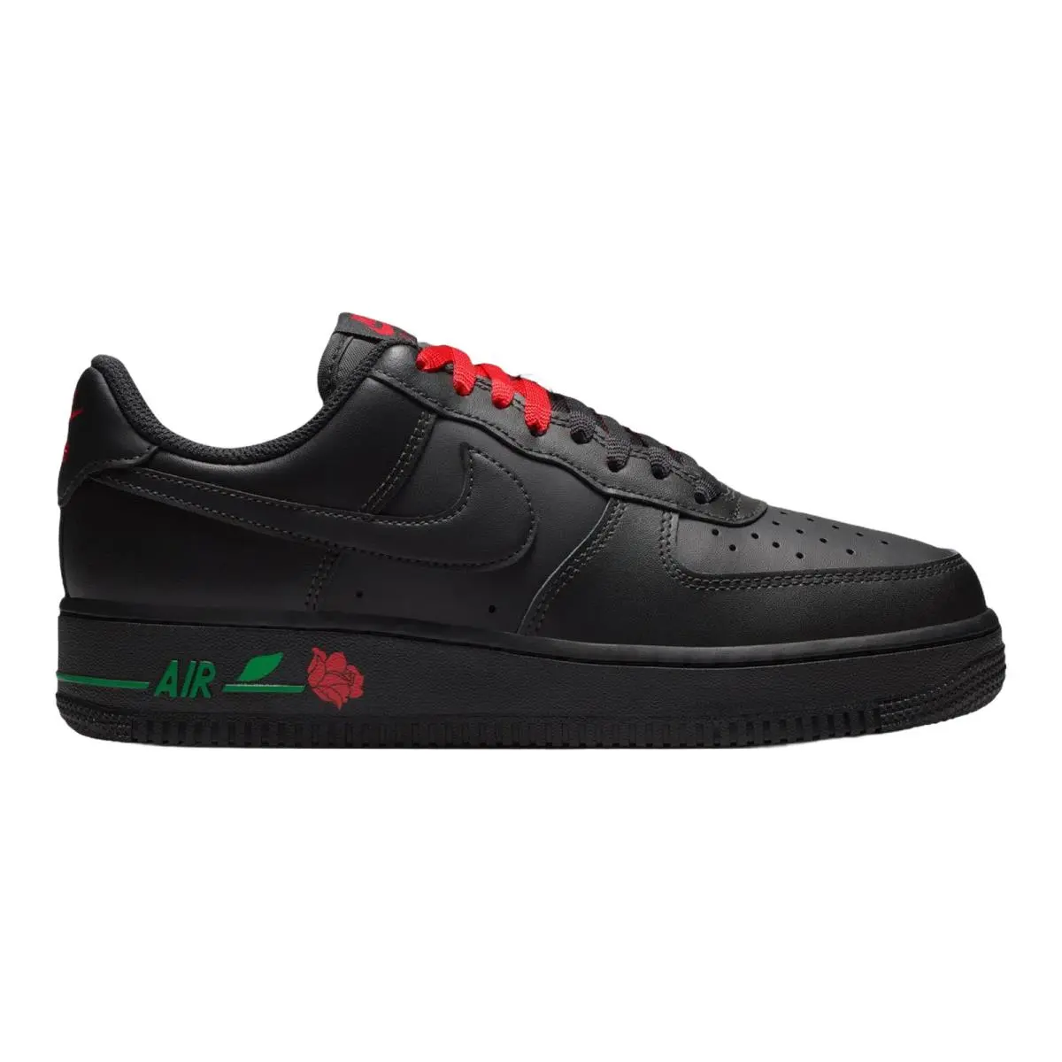 Air Force 1 07 Everyday Casual Sneakers Shoes Womens Size 5-11 Black/Sport Red/Pine Green/Rose by Nike