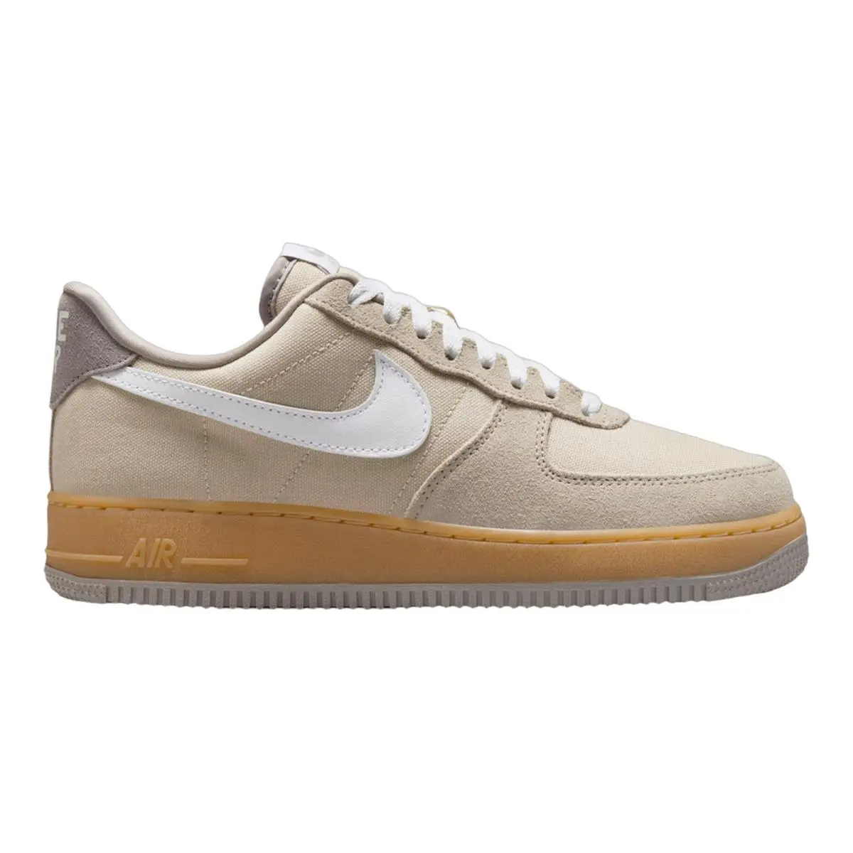 Air Force 1 07 Everyday Casual Sneakers Shoes Womens Size 5-11 Light Khaki/White/Gum Yellow/College Grey by Nike