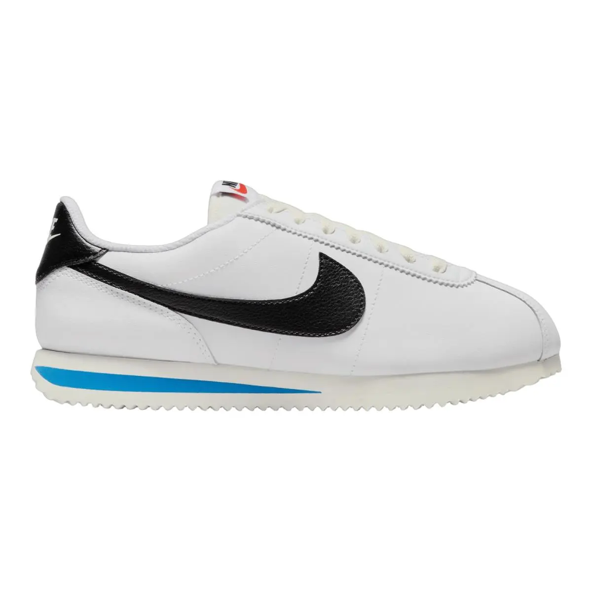 Nike Cortez Leather Gym Shoes Womens Size 5-11 White Black Light DN1791-100