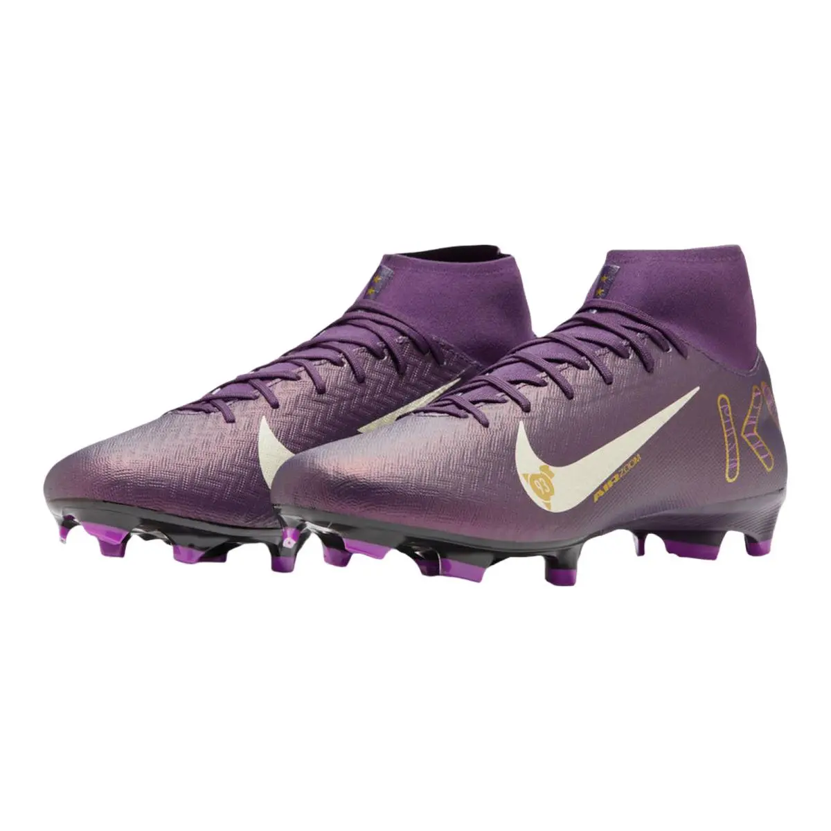 Nike shoes - NIKE Mercurial Superfly 10 Academy KM FG/MG - HJ7309-500 - (Mbappe) Grand Purple/Pale Ivory 10