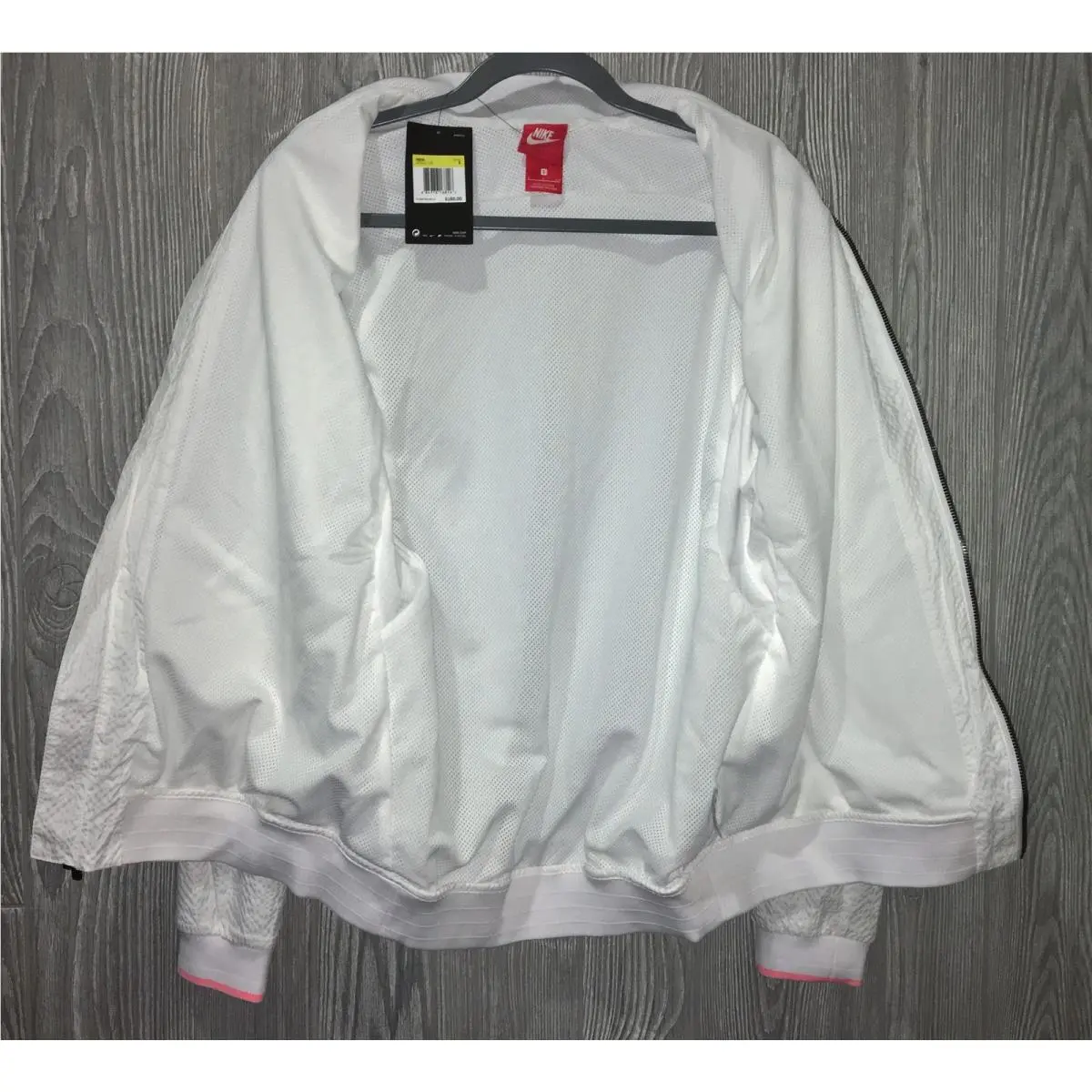 Nike clothing - NIKE NikeCourt Varsity F/Z Textured Seersucker Tennis - 830919 - White 2