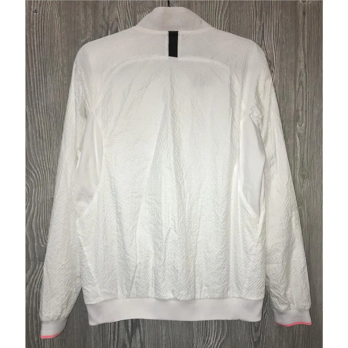 Nike clothing - NIKE NikeCourt Varsity F/Z Textured Seersucker Tennis - 830919 - White 3