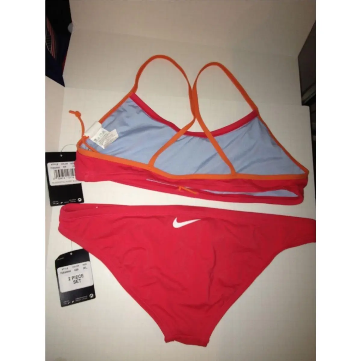 Nike clothing - NIKE Perfect Solid Top Skimpy Briefs 2pc Bikini Swim Suit - TESS0555 - Pink 13