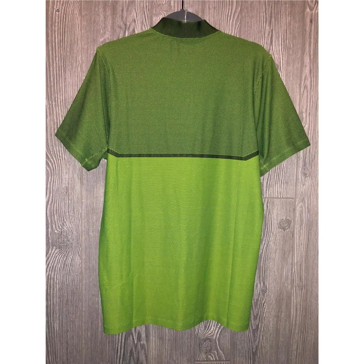 Nike clothing - NIKE GOLF Momentum Fly Swing Knit Block Alpha Po - 802840 - Green 4