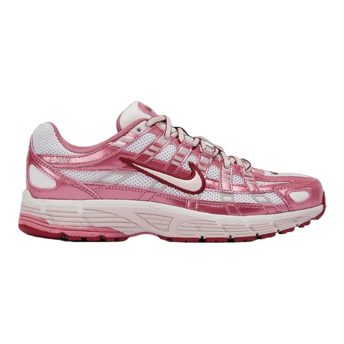 P 6000 Performance Running Shoes Sneakers Womens Size 5-11 Summit White/Silt Red/Peony/Team Crimson by Nike