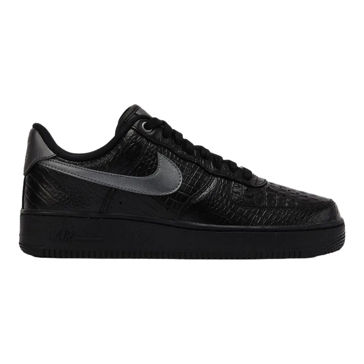 Air Force 1 Low 07 LV8 Iconic Streetwear Sneakers Shoes Mens Size 8-14 Black/Metallic Dark Grey by Nike