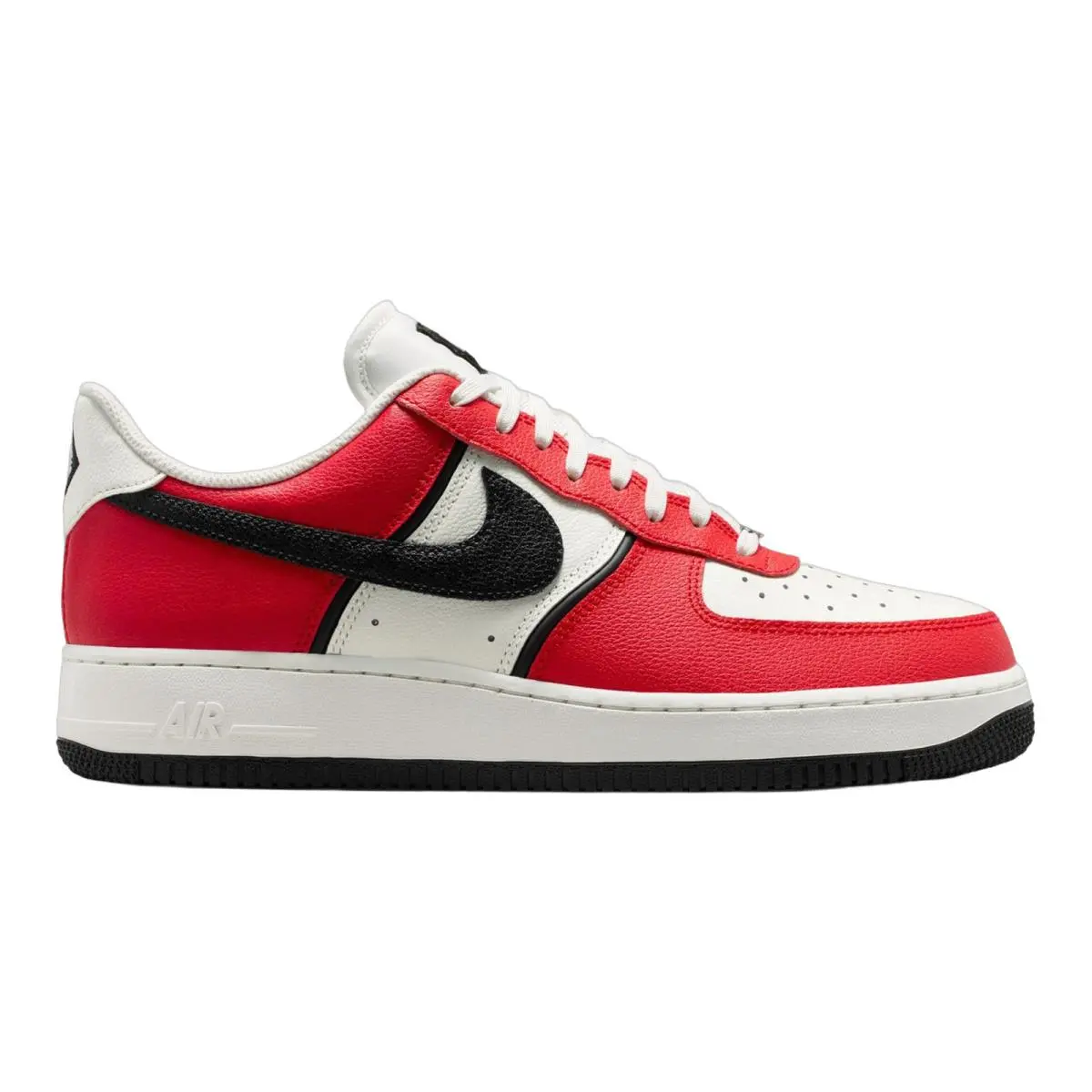 Air Force 1 Low 07 LV8 Iconic Streetwear Sneakers Shoes Mens Size 8-14 University Red/Sail/Metallic Silver/Black by Nike