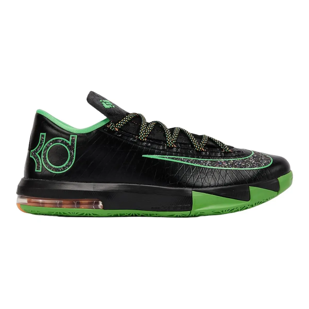 KD 6 Comfort Basketball Shoes Sneakers Mens Size 8-14 Black/Multi-Color/Light Lucid Green by Nike