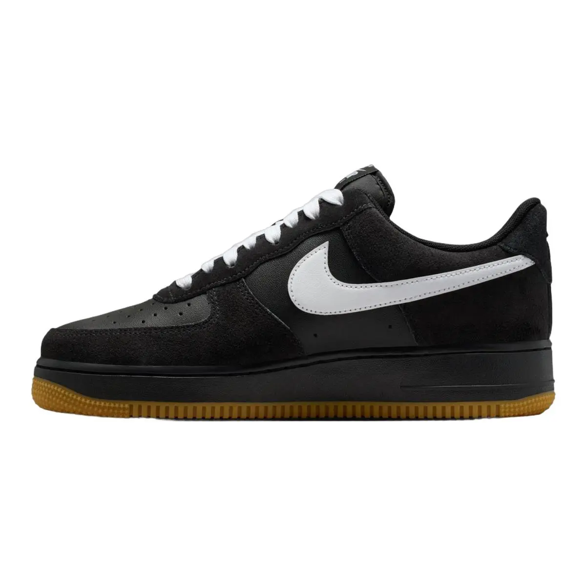 Nike shoes - NIKE Air Force 1 `07 LV8 - IB6388-001 - Black/Gum Light Brown/White 12