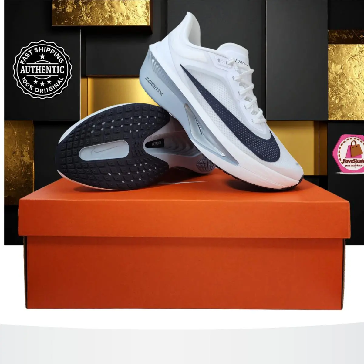 Nike Zoom Fly 6 White Gridiron Pure Platinum Running Shoes FN8454-104 Men Size 7