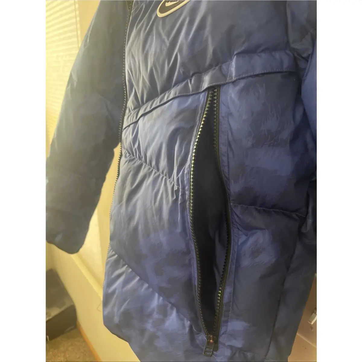 Nike clothing - Shield Down-Fill Windrunner - Shield Windrunner - Cu4406-492 - Blue Void/Black/Black 14