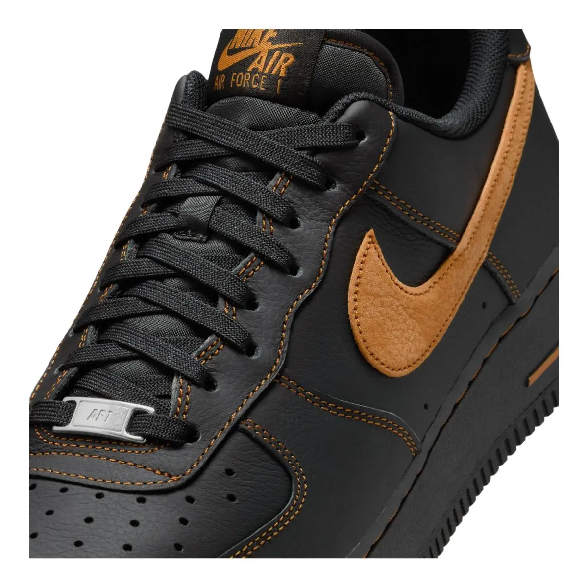 Nike shoes - NIKE Air Force 1`07 LV8 - HQ2037-003 - Black/Desert Ochre 3