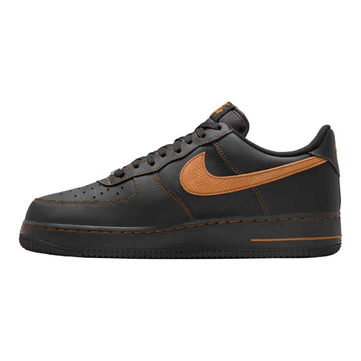 Nike shoes - NIKE Air Force 1`07 LV8 - HQ2037-003 - Black/Desert Ochre 8