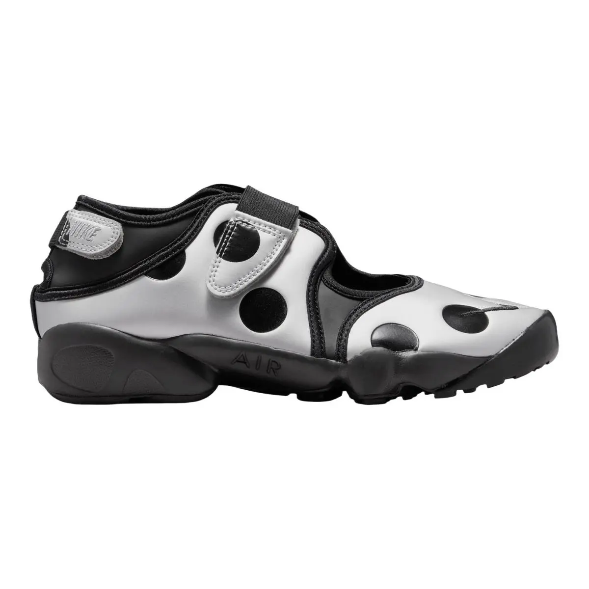 Air Rift Breathe Everyday Casual Sneakers Shoes Womens Size 5-11 Black/Black/Metallic Silver by Nike