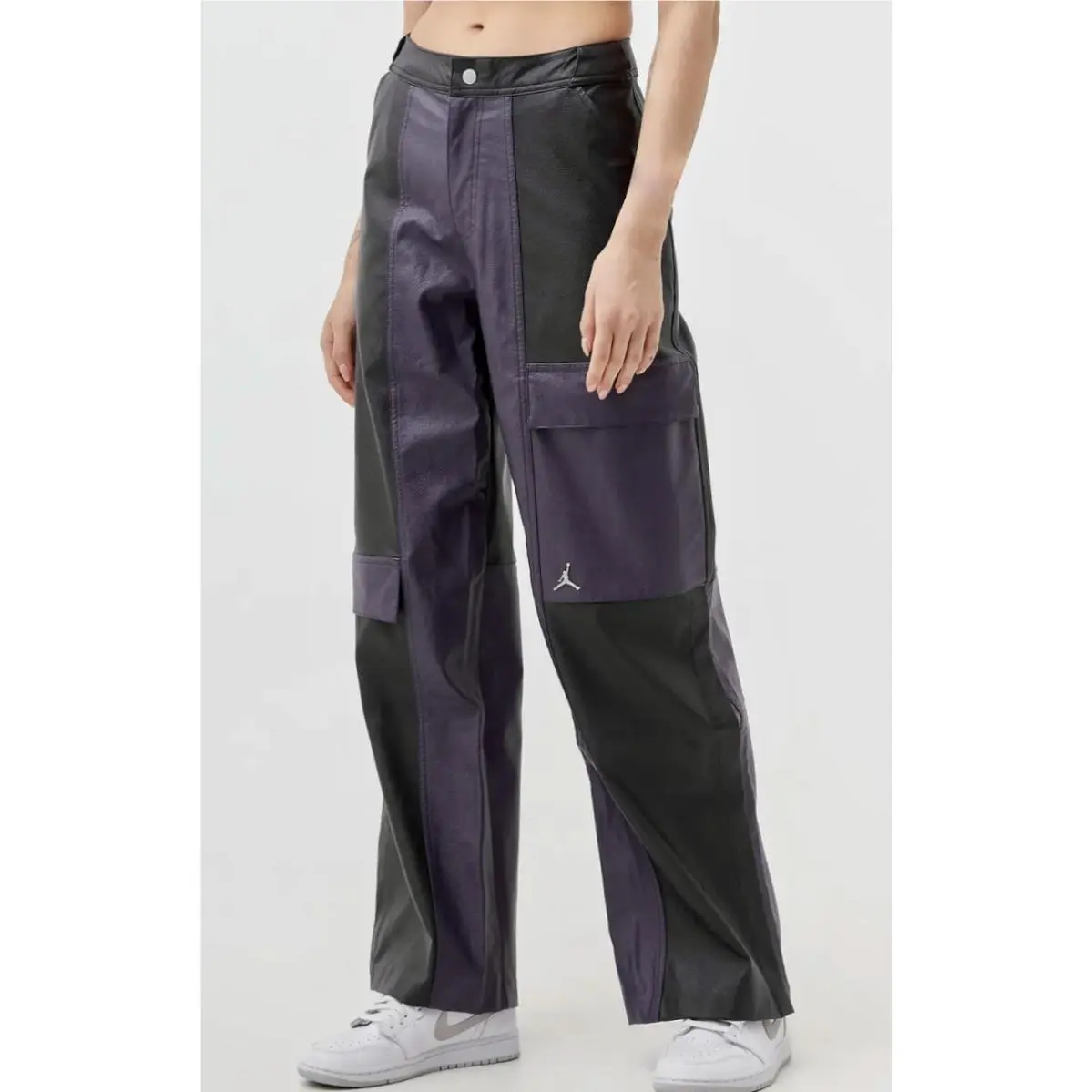 Jordan Line Classics 2.0 Luxe Plush Leather Black Pants Womens XL by Nike