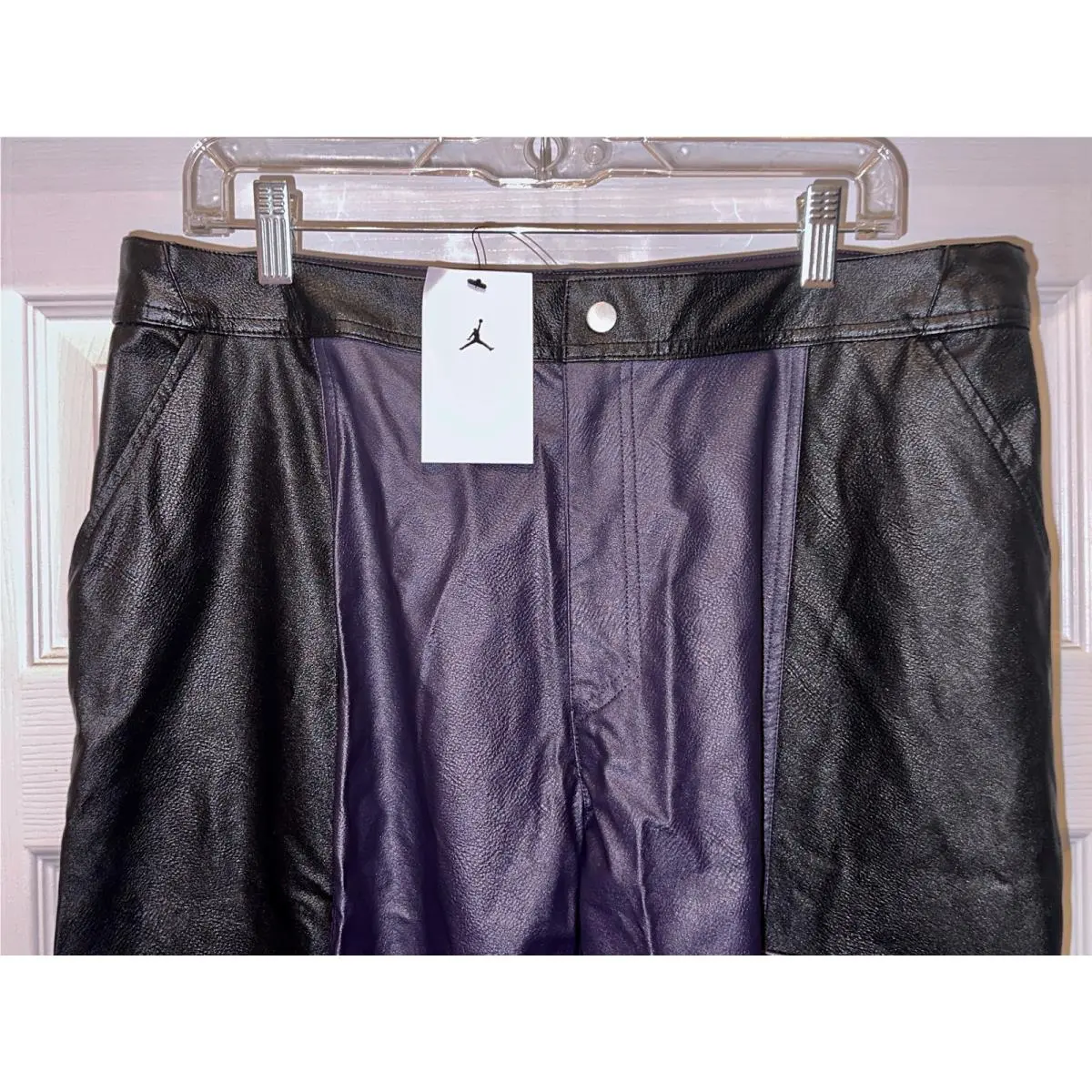 Nike clothing - Nike Jordan New Classics 2.0 Luxe Plush Faux Leather Pants - DJ2719 - Black 19