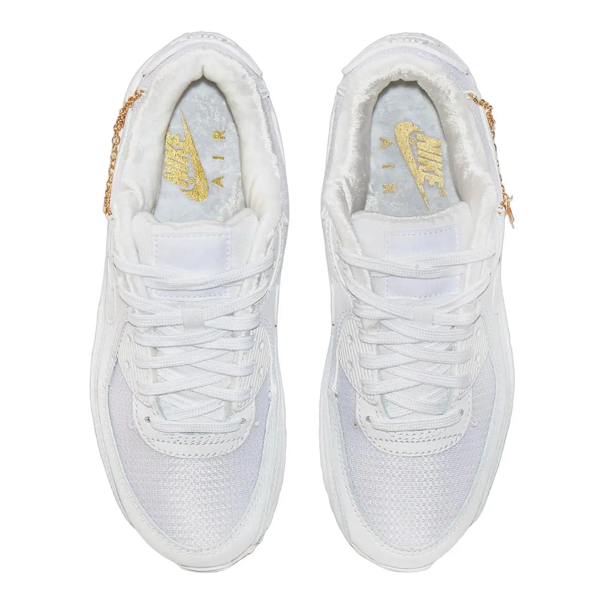 Nike shoes - NIKE Air Max 90 Lucky Charms - DH0569-100 - White/Metallic Gold/White 3