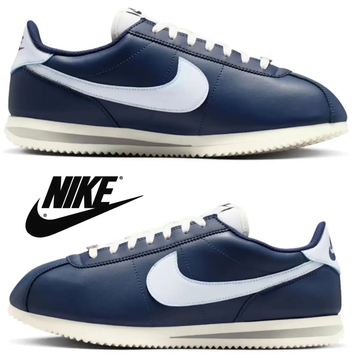Nike Cortez Leather Men`s Sneakers Athletic Running Shoes Casual Walking Comfort