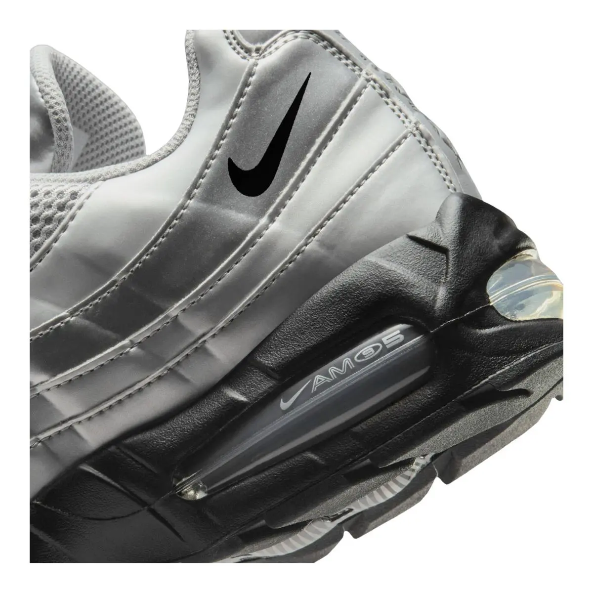 Nike shoes - NIKE Air Max 95 Big Bubble - Metallic Silver/Black/Black 4