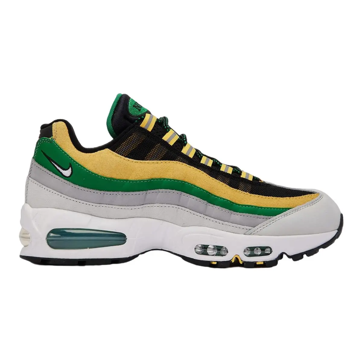 Air Max 95 Big Bubble Premium Lifestyle Casual Sneakers Mens Size 8-14 Bran Black/Court Green/Midwest Gold/White by Nike