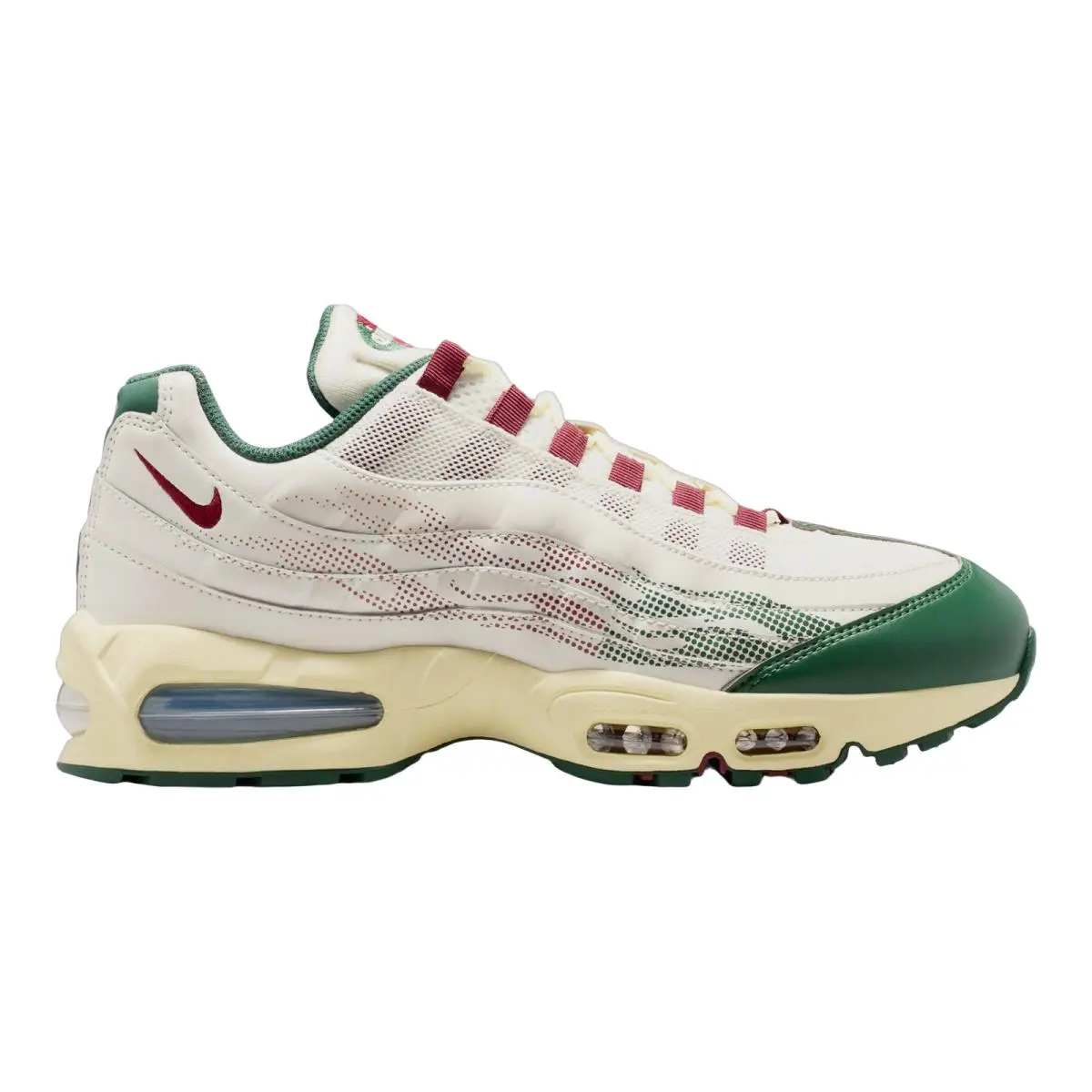 Air Max 95 Big Bubble Premium Lifestyle Casual Sneakers Mens Size 8-14 Bran Phantom/Team Red/Fir/Alabaster/Peony/White by Nike