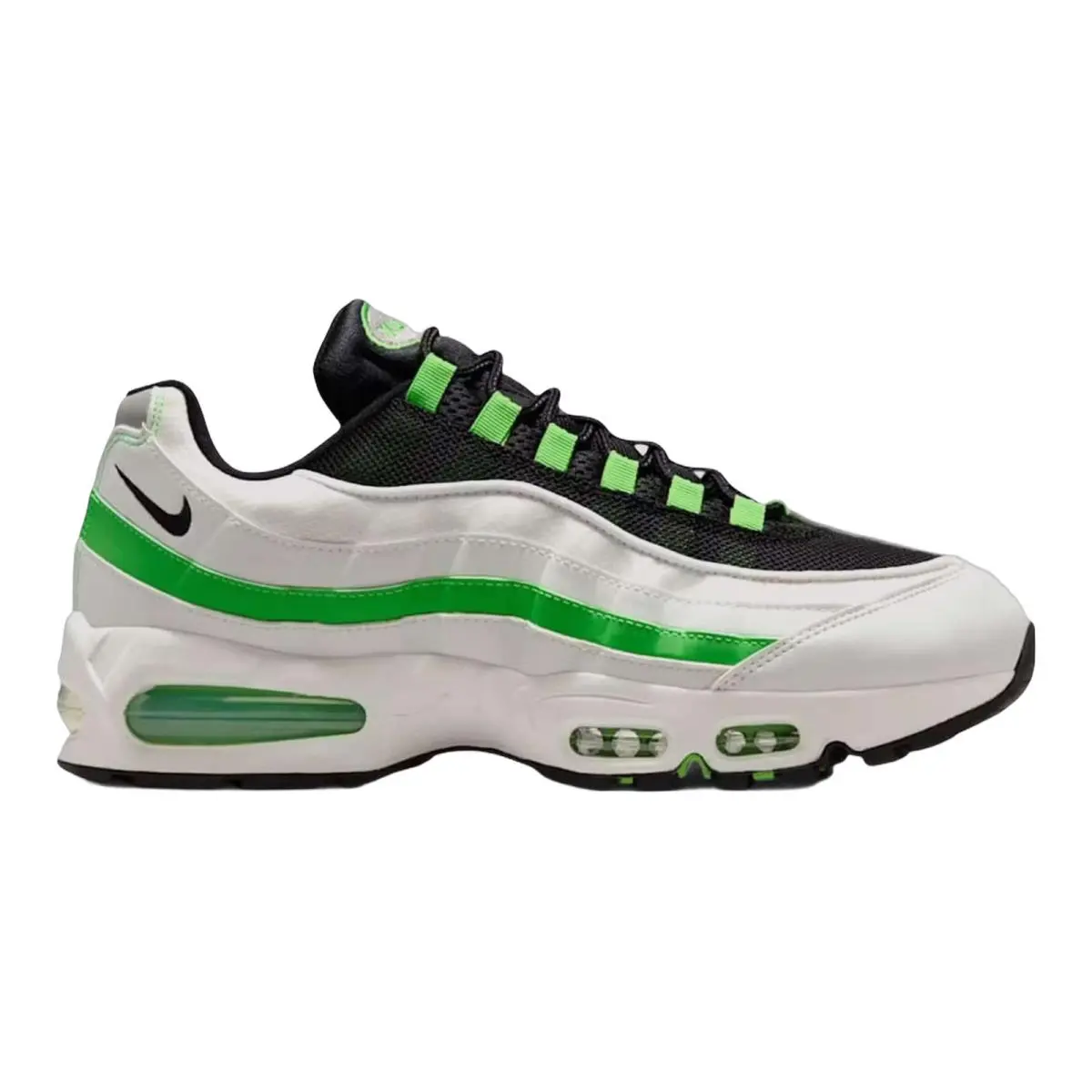 Air Max 95 Big Bubble Premium Lifestyle Casual Sneakers Mens Size 8-14 Bran Summit White/Black/Green Gusto by Nike