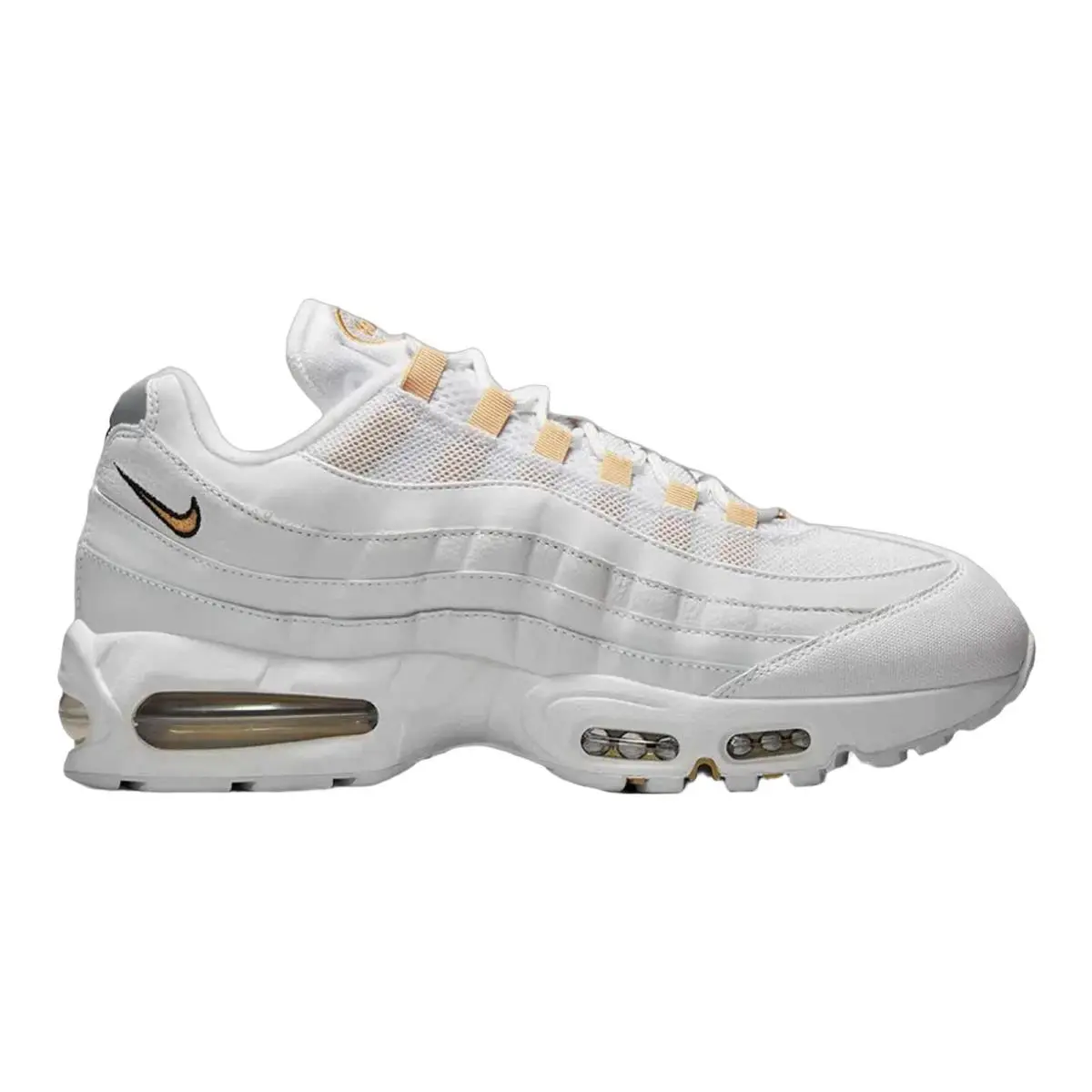 Air Max 95 Big Bubble Premium Lifestyle Casual Sneakers Mens Size 8-14 Bran White/Metallic Gold/Black/Pearl Grey/White by Nike