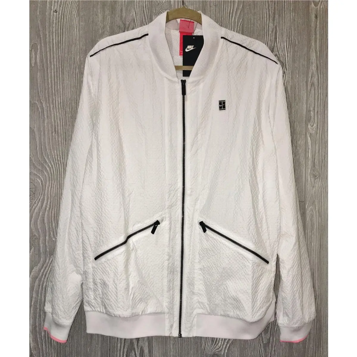 Nike clothing - NIKE NikeCourt Varsity F/Z Tennis Jacket - 728986 - White 9