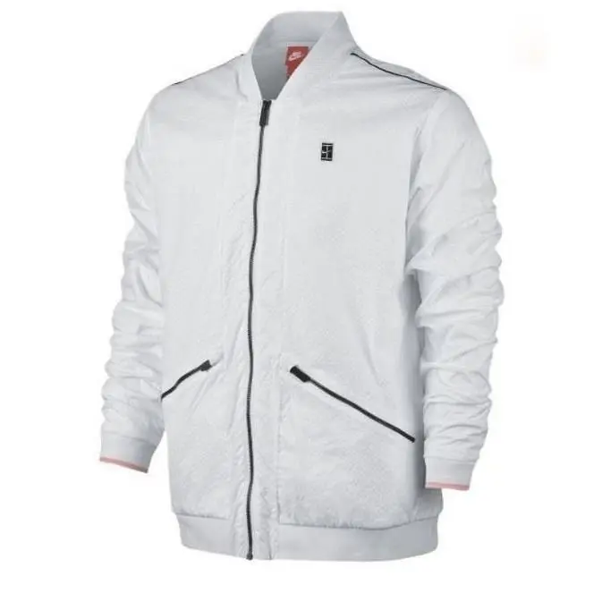Nike clothing - NIKE NikeCourt Varsity F/Z Tennis Jacket - 728986 - White 7