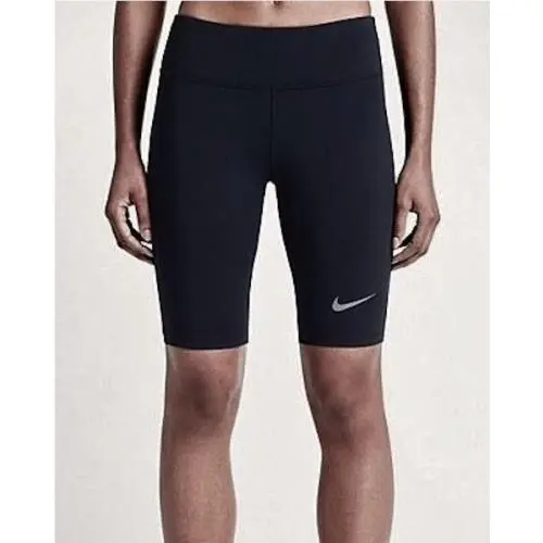 Power 9 Black Reflective Silver Running Shorts Womens Sz S Small by Nike