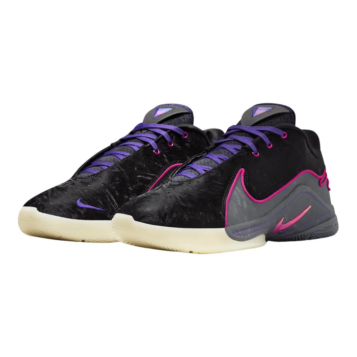 Nike shoes - NIKE Lebron 22 Blacklight - Lebron Blacklight - FZ1094-001 - Black/Laser Fuchsia/Dark Grey/Field Purple/Guava Ice/Vapor Green 4